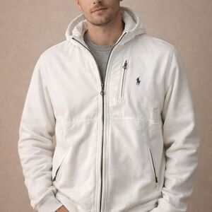 Polo Ralph Lauren white full zip jacket men’s size XL